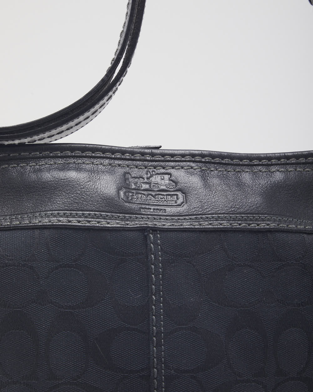 Coach Monogram Black Bucket Handbag