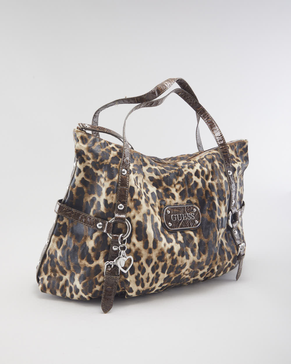 Y2k 00s Guess Leopard Print Handbag