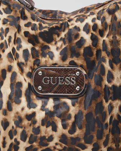 Y2k 00s Guess Leopard Print Handbag