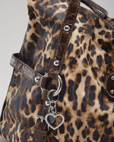 Y2k 00s Guess Leopard Print Handbag