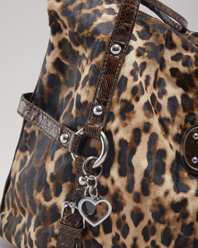 Y2k 00s Guess Leopard Print Handbag