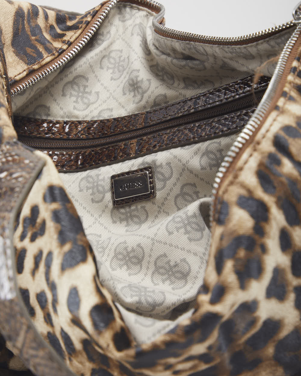 Y2k 00s Guess Leopard Print Handbag