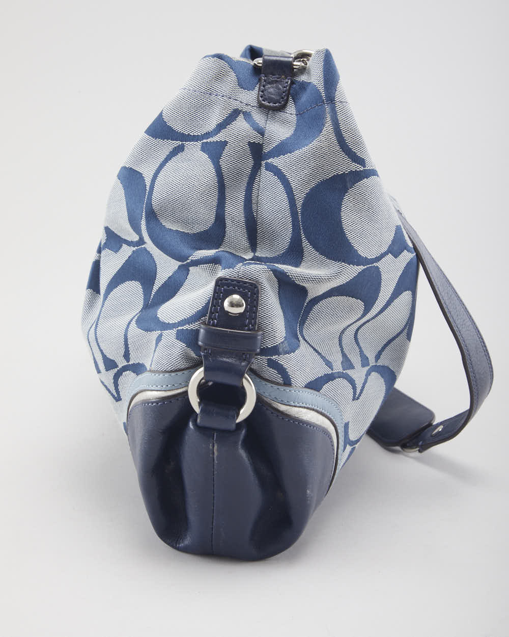 Coach Monogram Blue Shoulder Bag