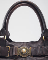 Vintage Burberry Brown Leather Handbag &amp; Purse
