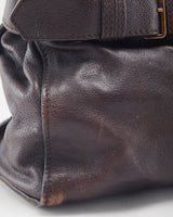 Vintage Burberry Brown Leather Handbag &amp; Purse