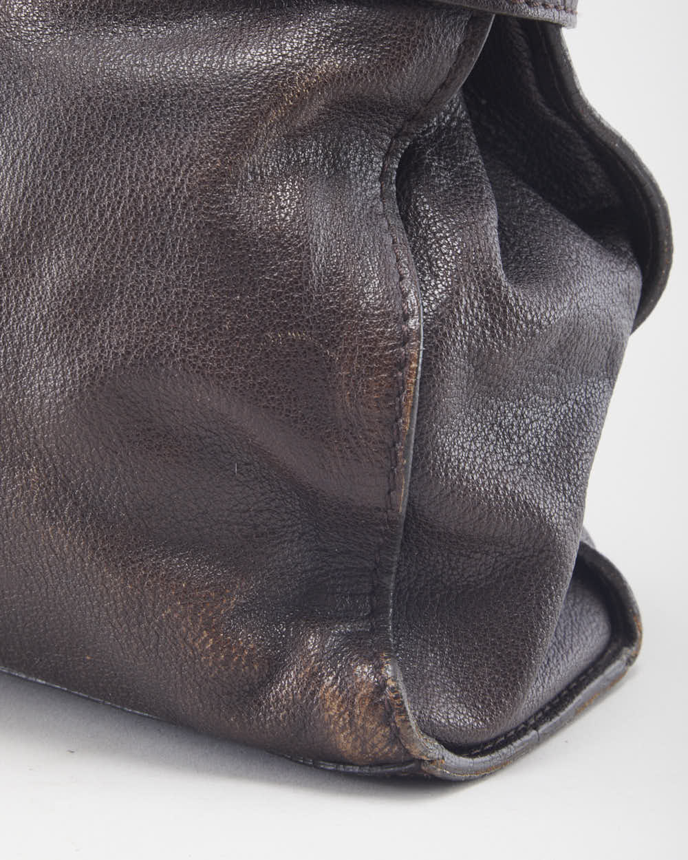 Vintage Burberry Brown Leather Handbag & Purse
