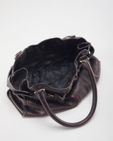 Vintage Burberry Brown Leather Handbag &amp; Purse