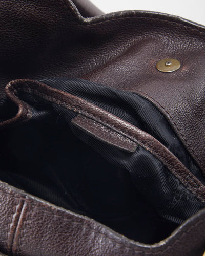 Vintage Burberry Brown Leather Handbag & Purse