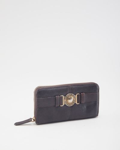Vintage Burberry Brown Leather Handbag & Purse