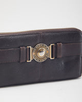 Vintage Burberry Brown Leather Handbag &amp; Purse