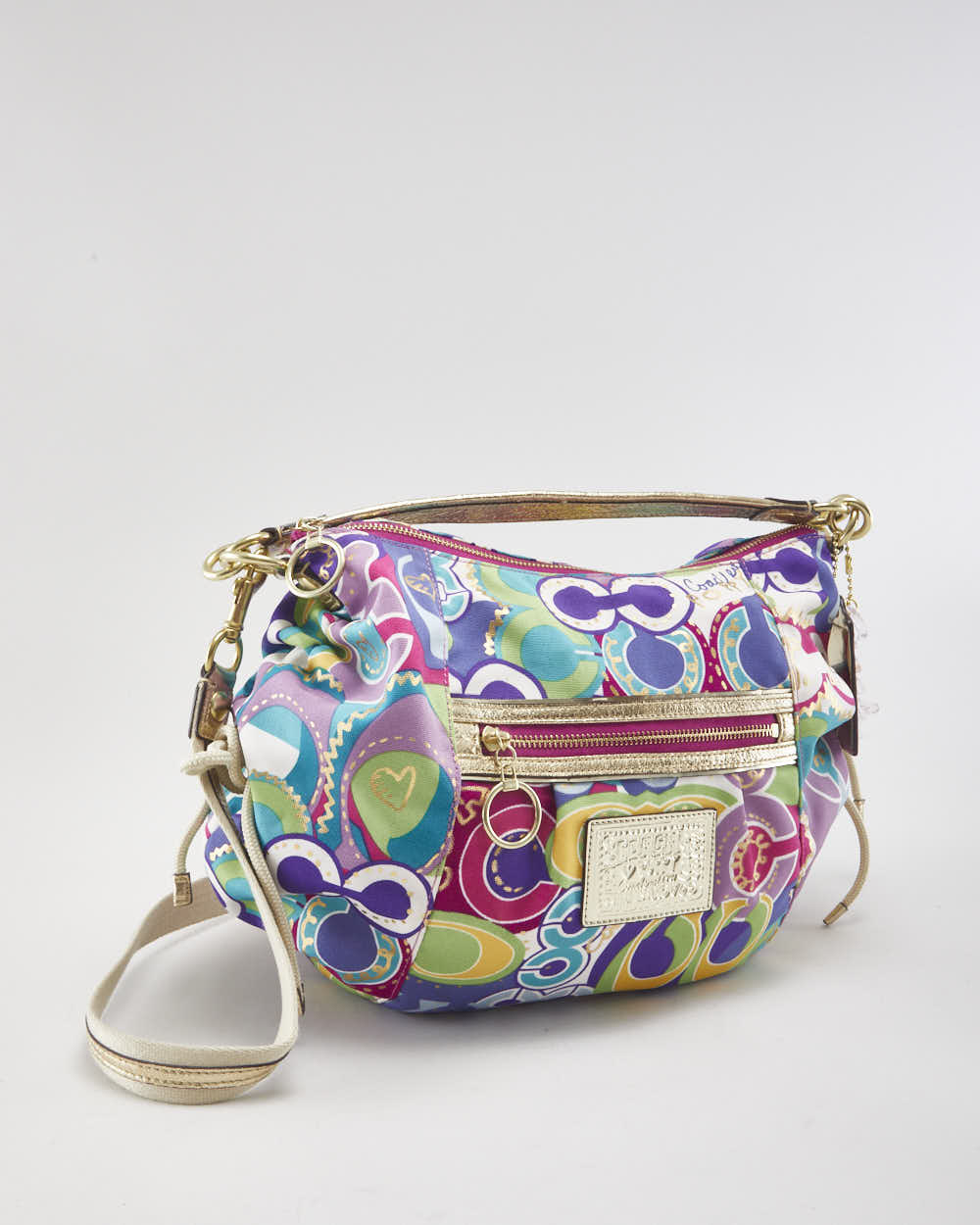 Y2k 00s Coach Poppy Graffiti Shoulder Bag