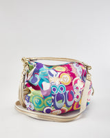 Y2k 00s Coach Poppy Graffiti Shoulder Bag
