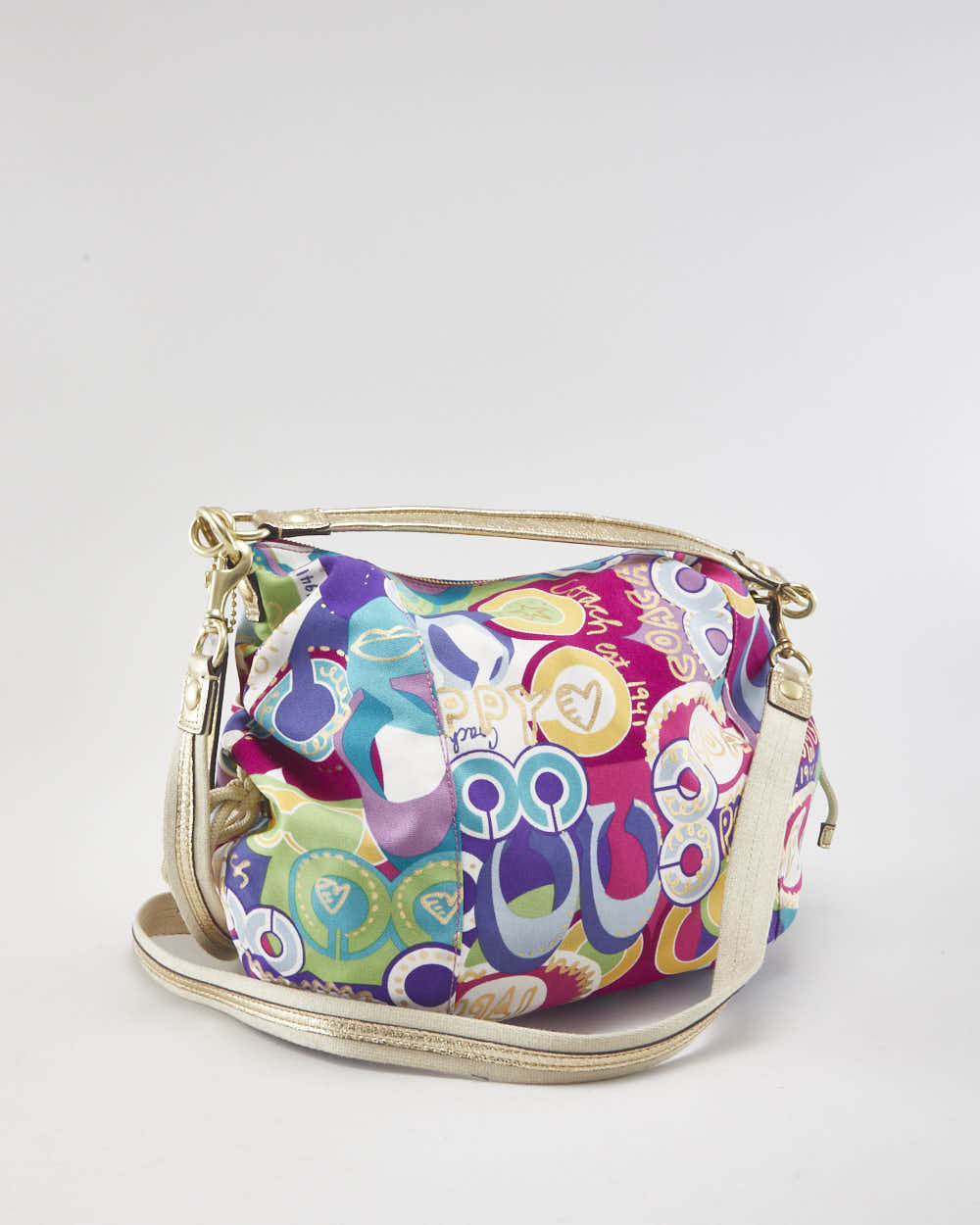 Y2k 00s Coach Poppy Graffiti Shoulder Bag