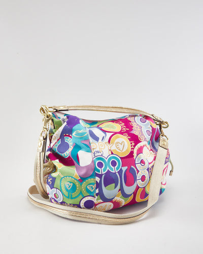 Y2k 00s Coach Poppy Graffiti Shoulder Bag
