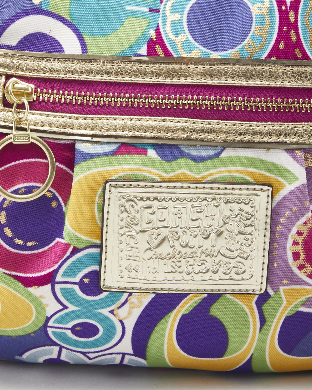 Y2k 00s Coach Poppy Graffiti Shoulder Bag