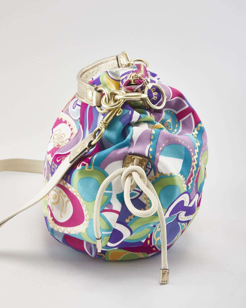 Y2k 00s Coach Poppy Graffiti Shoulder Bag