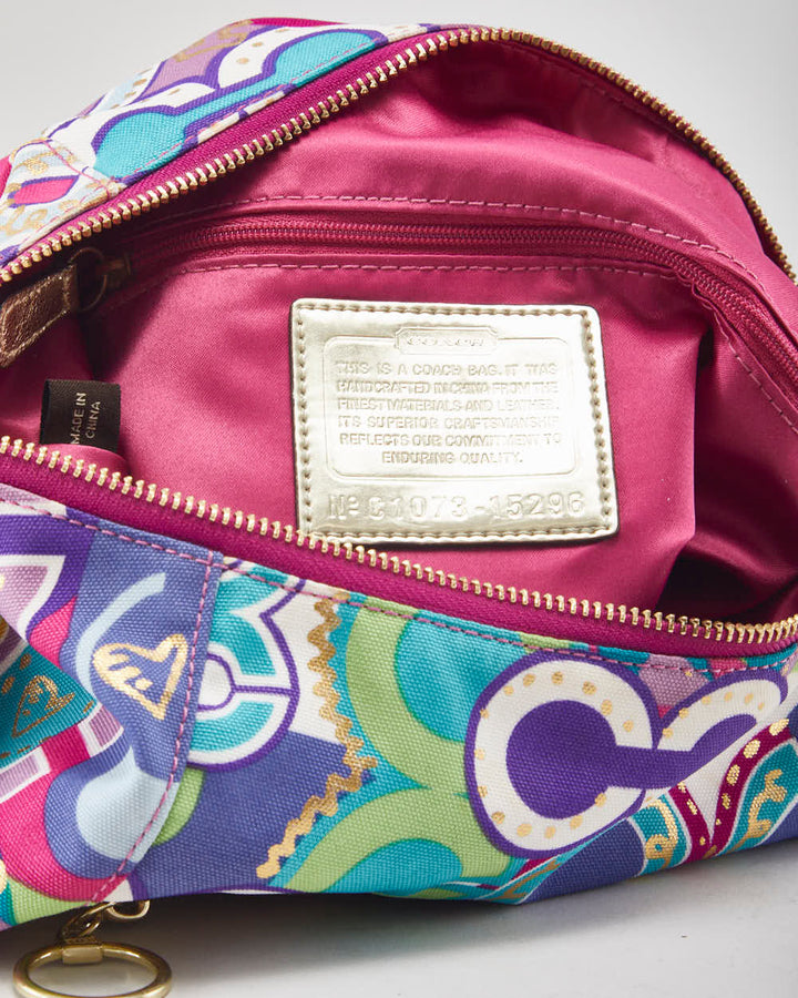 Y2k 00s Coach Poppy Graffiti Shoulder Bag