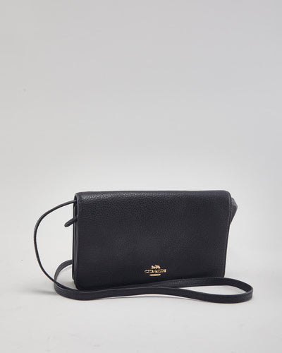 Coach Black Leather Crossbody Bag