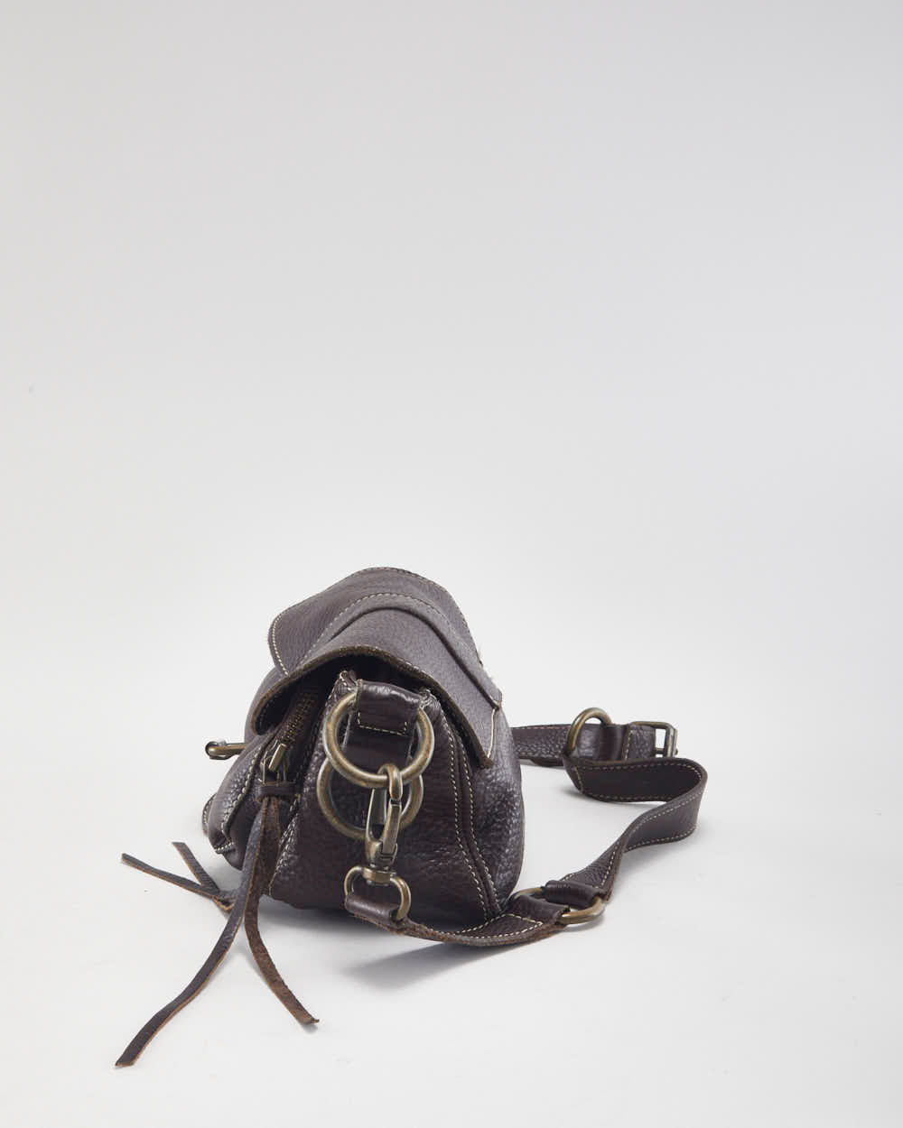 Vintage Roots Brown Leather Handbag