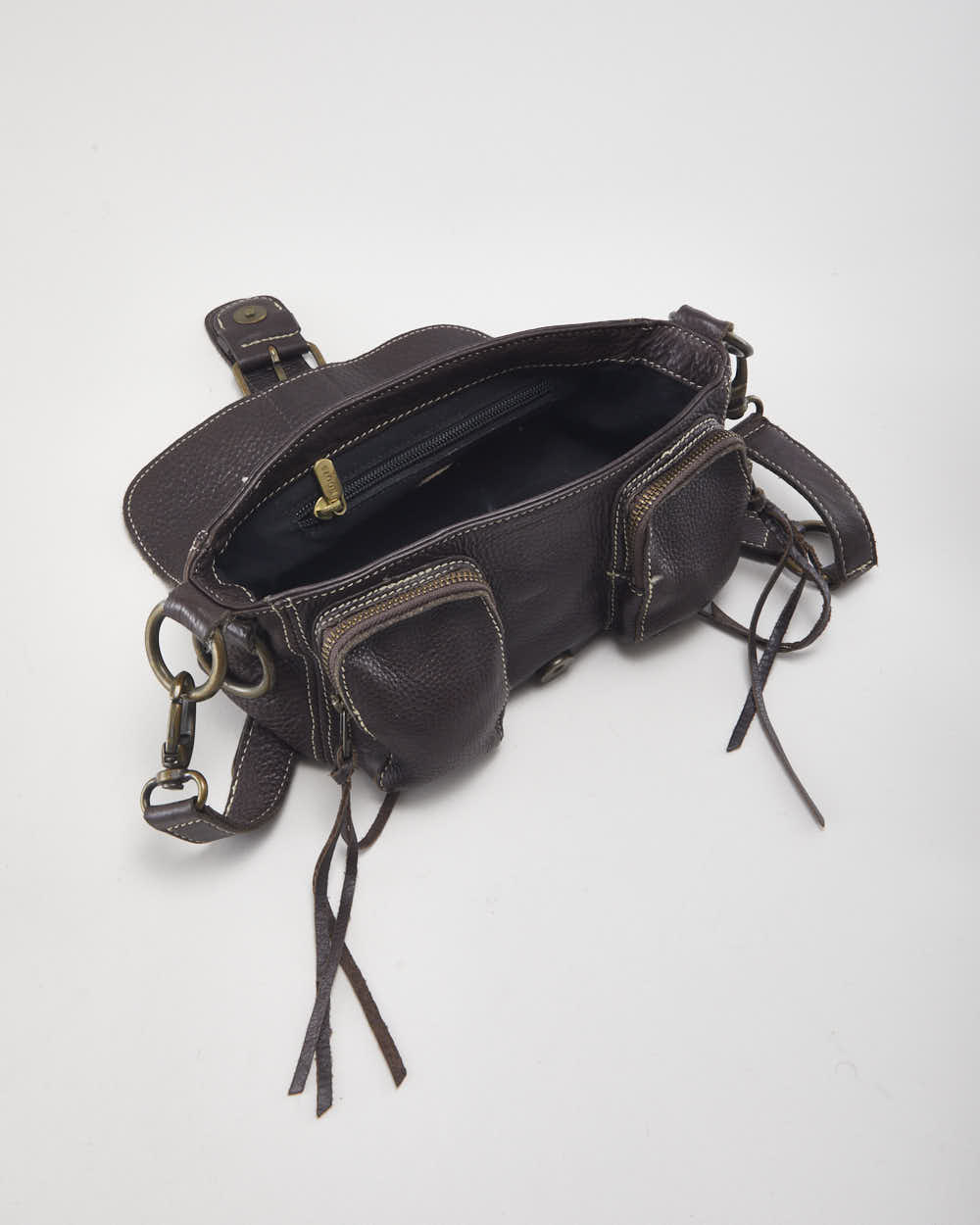 Vintage Roots Brown Leather Handbag
