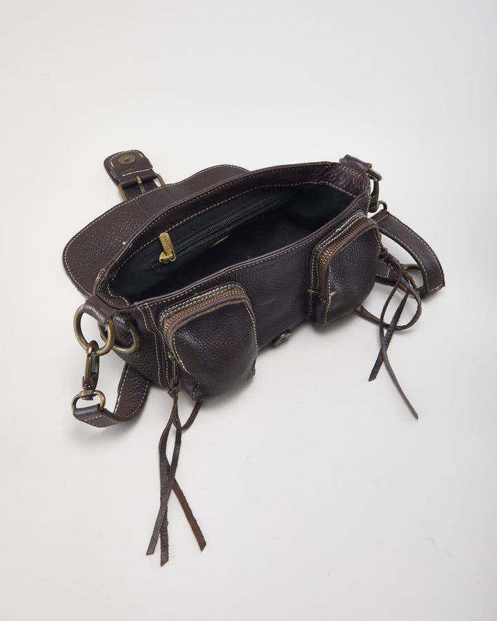 Vintage Roots Brown Leather Handbag