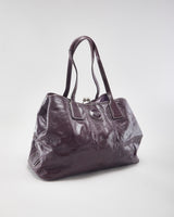 Y2k 00s Coach Patent Leather Purple Handbag