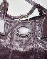 Y2k 00s Coach Patent Leather Purple Handbag