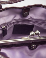 Y2k 00s Coach Patent Leather Purple Handbag