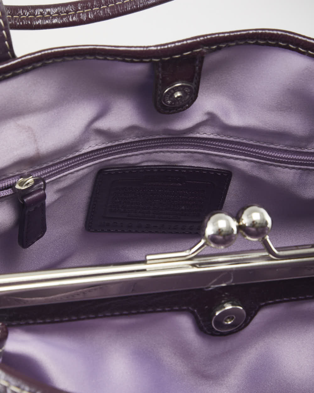 Y2k 00s Coach Patent Leather Purple Handbag