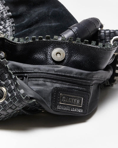 Vintage Danier Black Leather & Suede Handbag