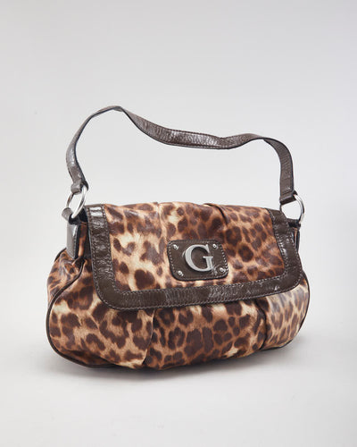 Y2k 00s Guess Leopard Print Handbag