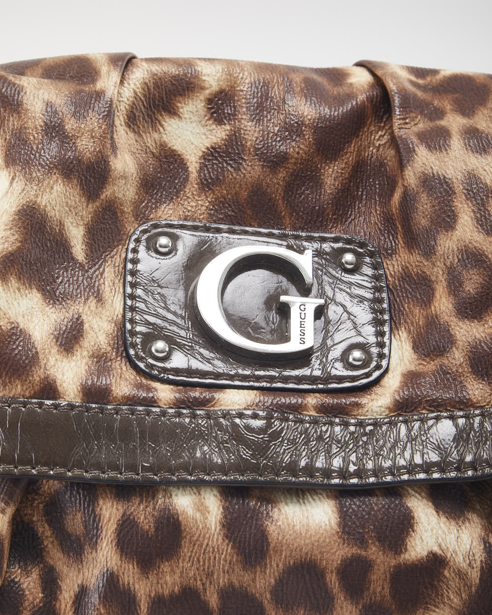 Y2k 00s Guess Leopard Print Handbag