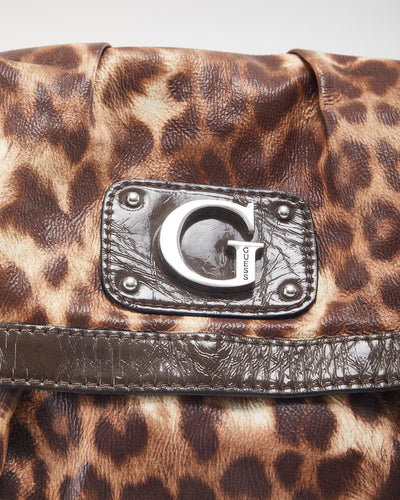 Y2k 00s Guess Leopard Print Handbag