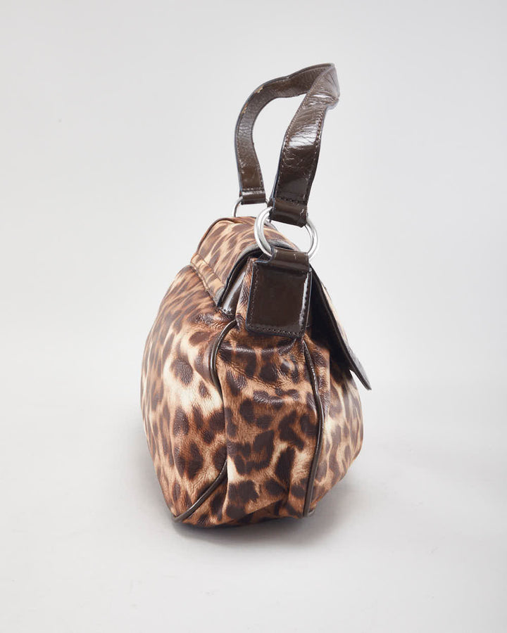 Y2k 00s Guess Leopard Print Handbag