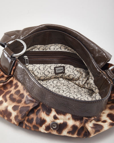 Y2k 00s Guess Leopard Print Handbag