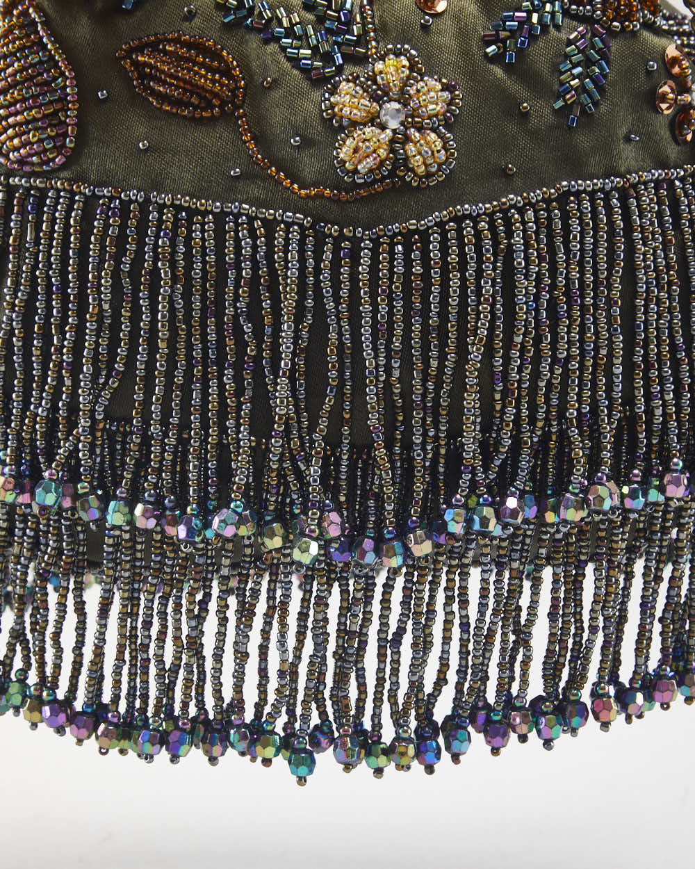 Vintage Beaded Clasp Crossbody Bag