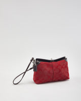Coach Red Monogram Clutch