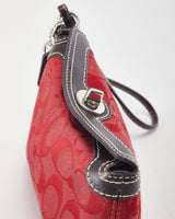 Coach Red Monogram Clutch