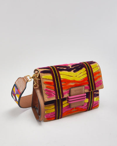 Etro Tirella Velvet Multicolour Shoulder Bag