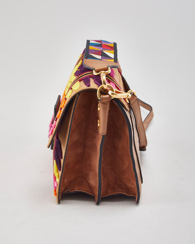 Etro Tirella Velvet Multicolour Shoulder Bag