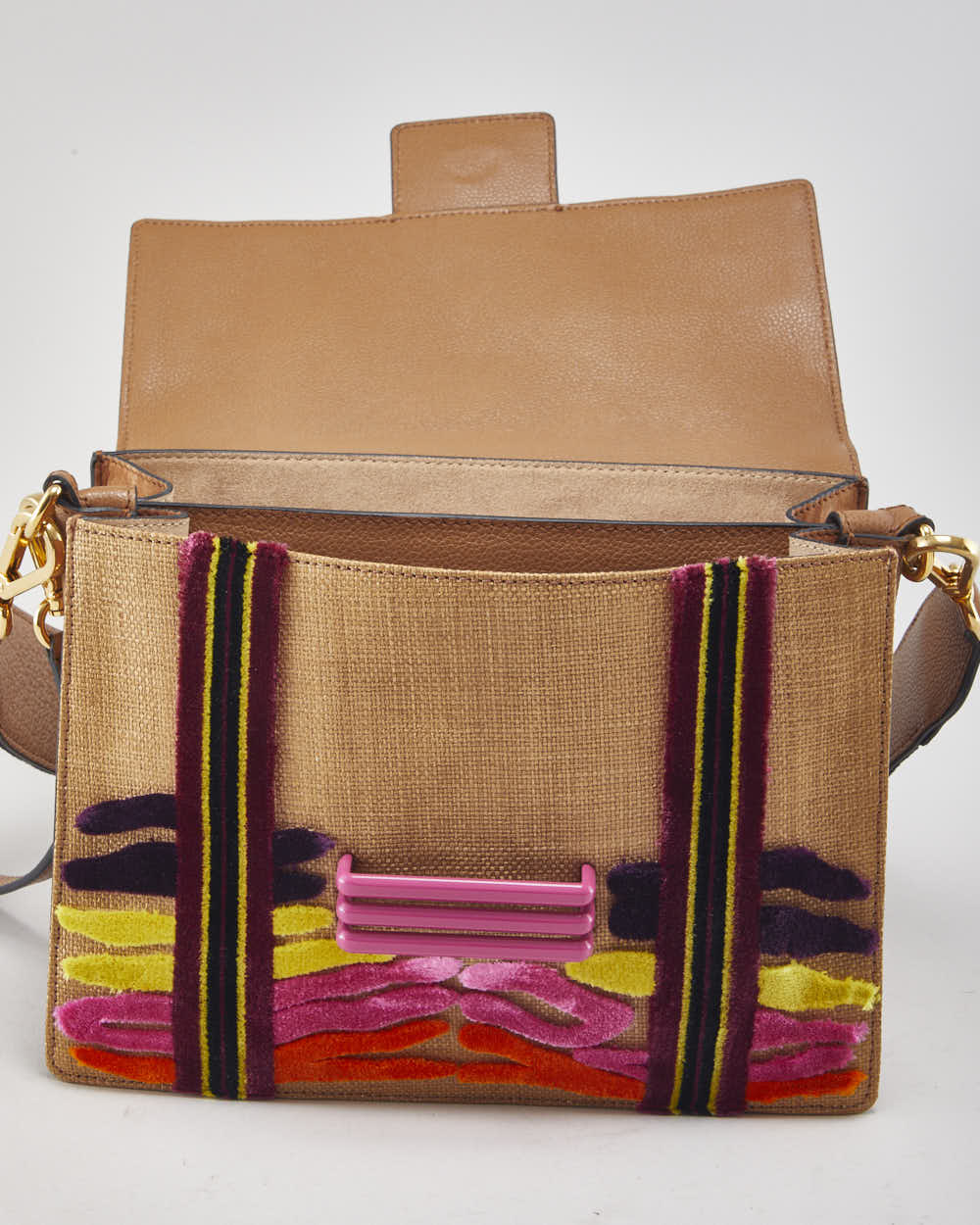 Etro Tirella Velvet Multicolour Shoulder Bag