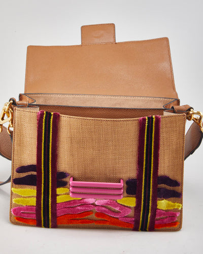 Etro Tirella Velvet Multicolour Shoulder Bag