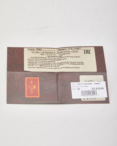 Etro Tirella Velvet Multicolour Shoulder Bag