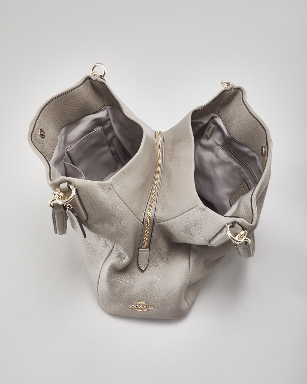 Coach Grey Leather Handbag