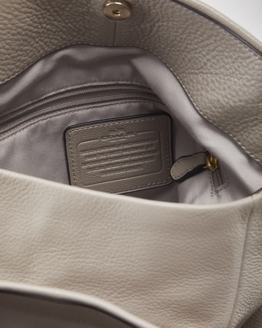 Coach Grey Leather Handbag