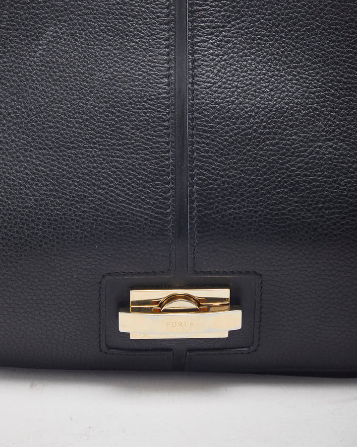 Furla Black Leather Crossbody Bag