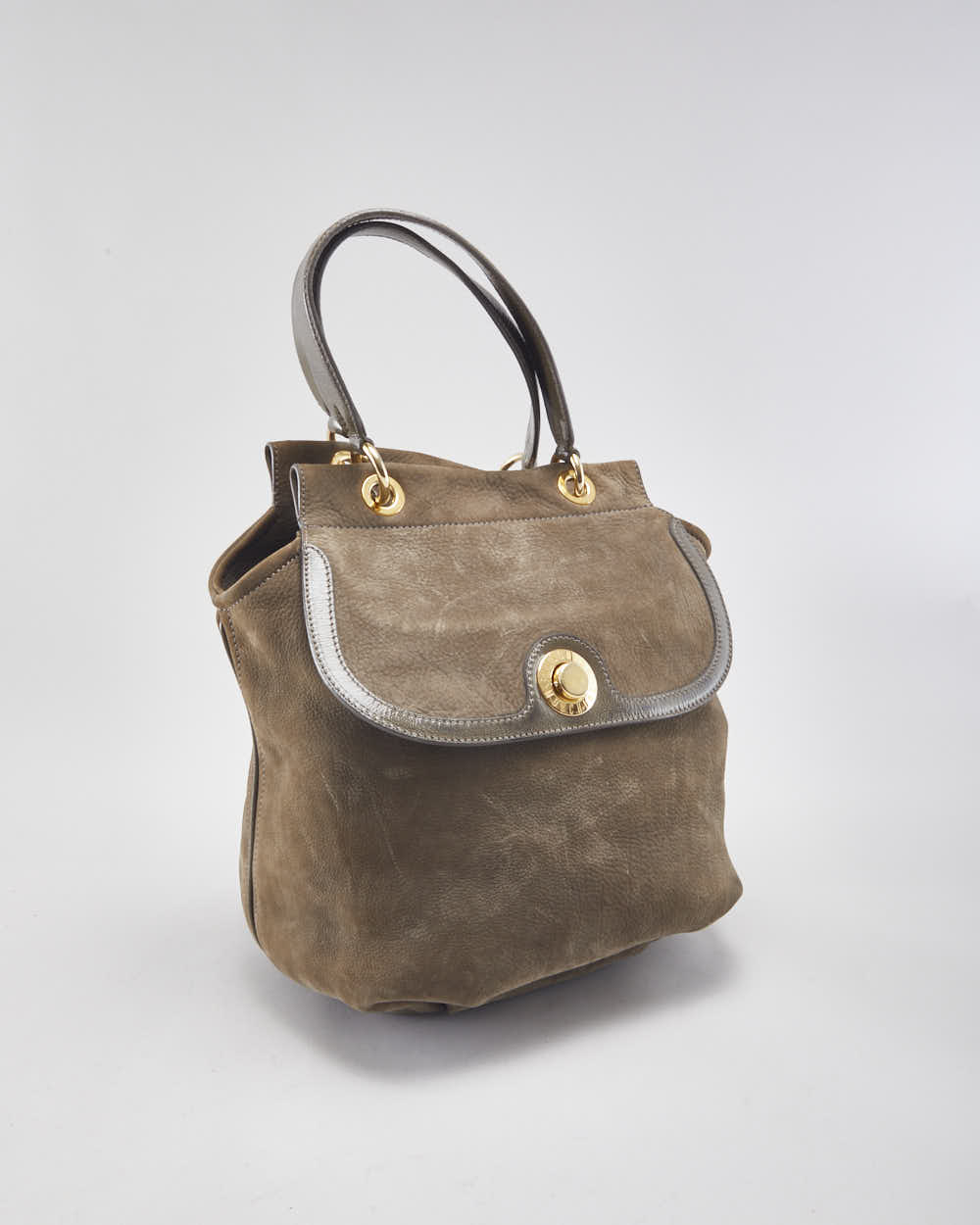 Moschino Grey Leather Handbag