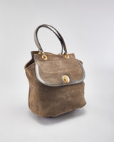 Moschino Grey Leather Handbag