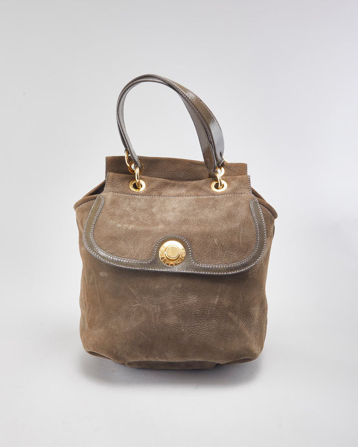Moschino Grey Leather Handbag