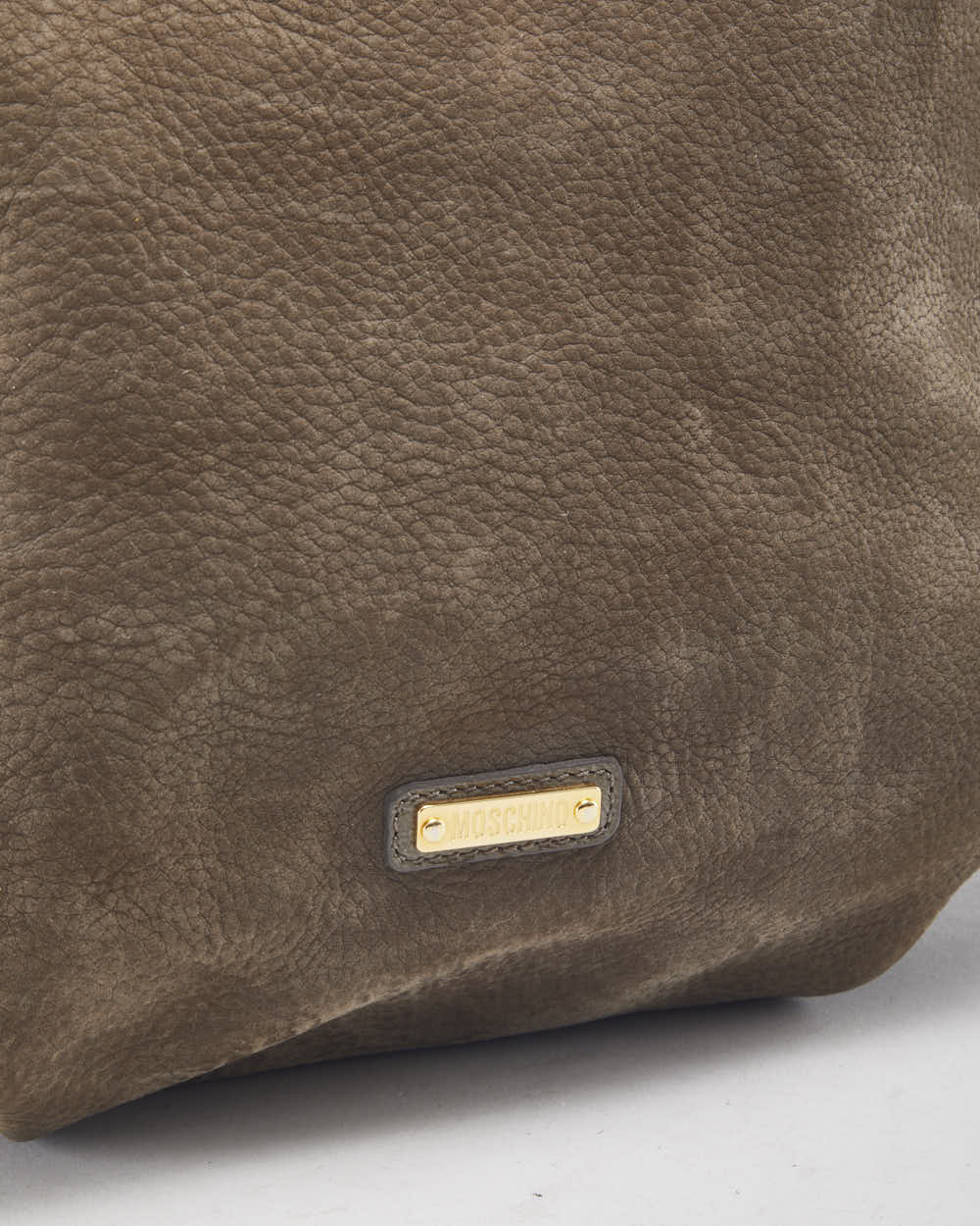 Moschino Grey Leather Handbag